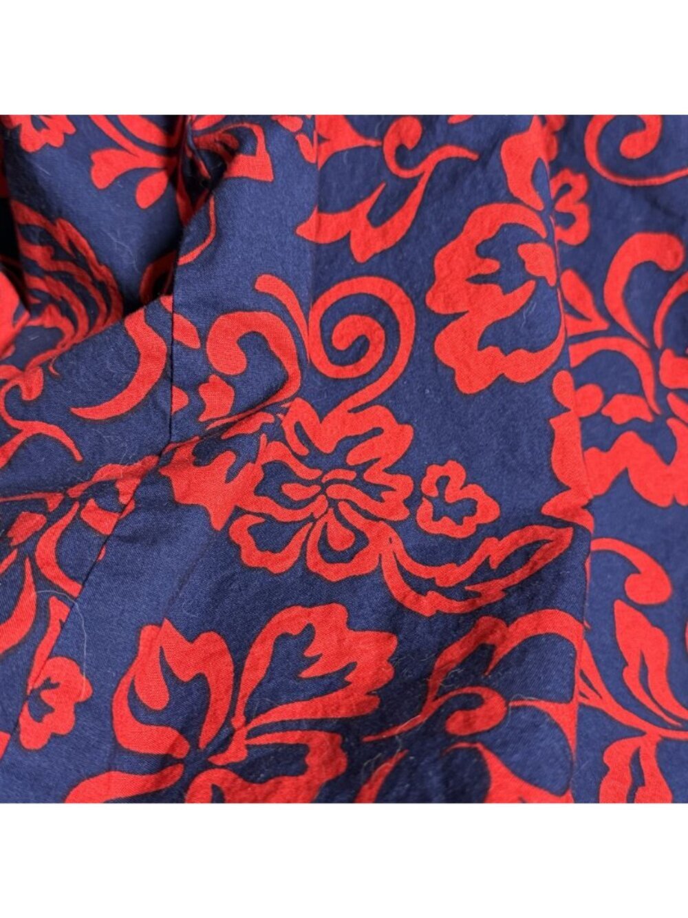 Anthropologie Sundry ALoha Navy & Red Floral Strapless Maxi Dress With Smocked 2 - Picture 6 of 8